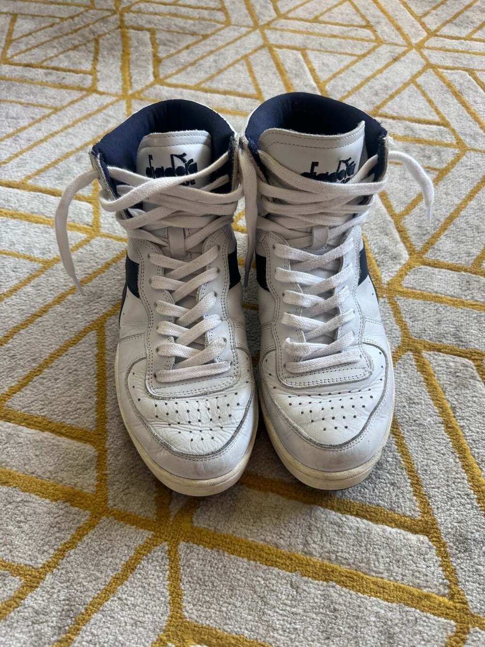 Diadora Heritage Mi Basket 1984 High-Top Sneakers White Navy